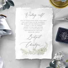 Love Estate wishing well invitation card design