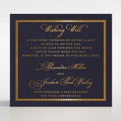 Lux Royal Lace with Foil wishing well stationery invite card