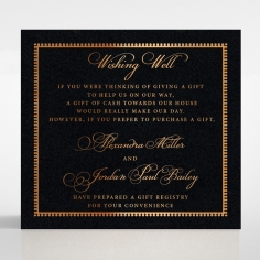 Lux Royal Lace with Foil wishing well enclosure stationery card