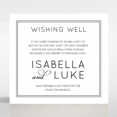 Luxe Paper Elegance wedding stationery gift registry card design