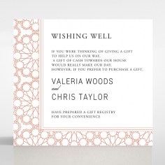 Marrakech wedding stationery gift registry enclosure card