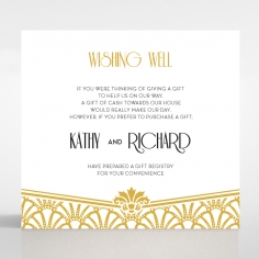 Modern Deco wedding stationery gift registry card design