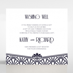 Modern Deco wedding stationery gift registry invitation