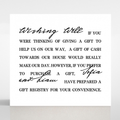Paper Modern Romance wedding gift registry enclosure invite card