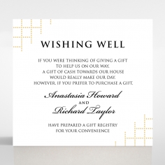 Quilted Letterpress Elegance gift registry invite