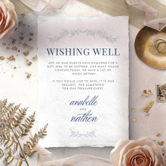 Romantic Soiree wishing well wedding invite card design