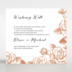 Rose Romance Letterpress gift registry invite card