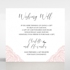 Rustic Elegance wedding wishing well invitation card