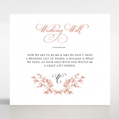 Secret Garden wedding gift registry enclosure card design