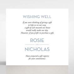 Silver Chic Charm Paper wedding gift registry enclosure card design