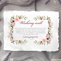 Vines of Love wedding wishing well invite card design