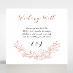 Whimsical Garland wishing well wedding card design