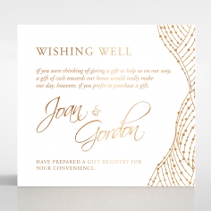 Woven Love Letterpress with foil gift registry invitation card