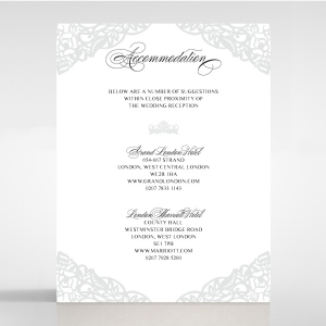 Black Floral Lux accommodation enclosure stationery invite card