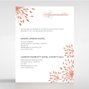 Bursting Bloom accommodation card design