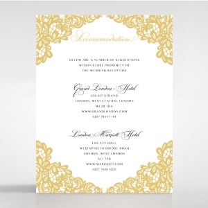 Charming Lace Frame wedding accommodation invitation card