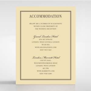 Damask Love wedding accommodation invitation card design