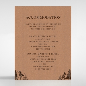 Delightful Forest Romance wedding accommodation invite