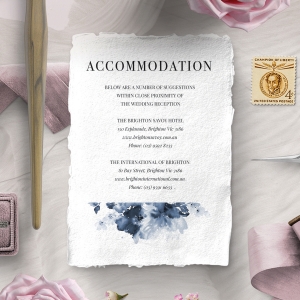 Dusty Watercolour accommodation stationery invite