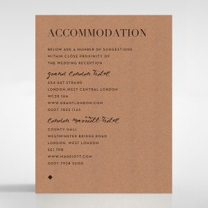 Enchanting Imprint wedding accommodation enclosure card