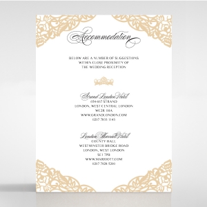 Golden Floral Lux accommodation enclosure stationery card design
