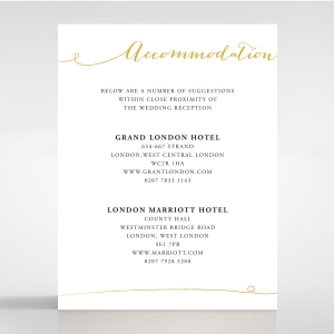 Infinity wedding accommodation card