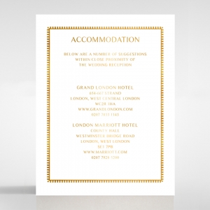 Ivory Doily Elegance with Foil wedding accommodation enclosure invite card