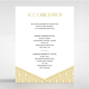 Jeweled Ikat accommodation wedding card