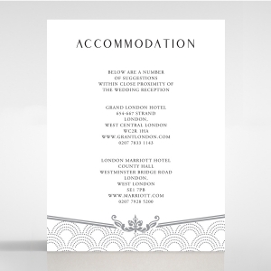 Luxe Victorian accommodation invite card