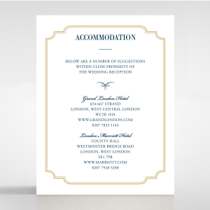 Noble Blue Gates accommodation enclosure stationery card