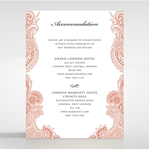 Paisley Grandeur accommodation stationery card