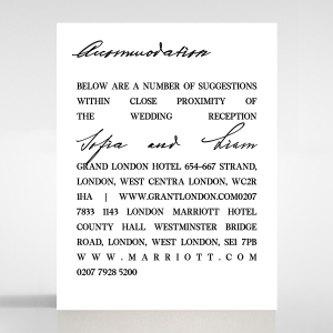 Paper Modern Romance wedding stationery accommodation invite card