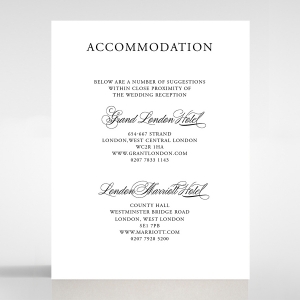 Paper Timeless Romance accommodation card design