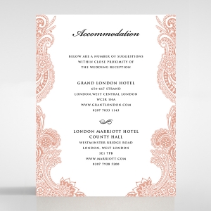 Regal Charm Letterpress wedding accommodation enclosure invite card