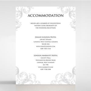 Regally Romantic accommodation enclosure stationery card