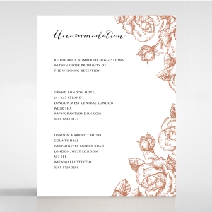 Rose Garden accommodation stationery invite