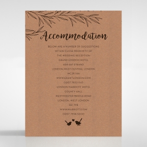 Springtime Love wedding accommodation invitation card design