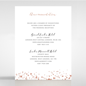 Star Dust wedding accommodation enclosure card