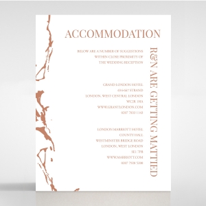 Stonework wedding stationery accommodation card