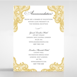 Victorian Lace accommodation enclosure stationery invite card