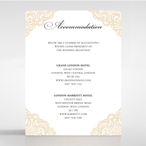 Vintage Prestige accommodation enclosure stationery invite card design