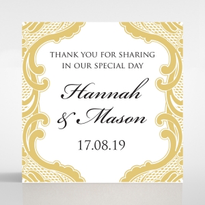 Black Lace Drop wedding stationery gift tag design