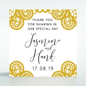 Breathtaking Baroque Foil Laser Cut wedding gift tag stationery