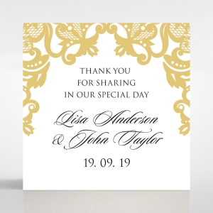 Divine Damask wedding gift tag design