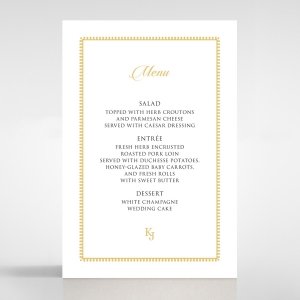 Blooming Charm wedding reception menu card stationery
