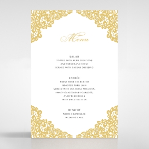 Charming Lace Frame wedding reception table menu card stationery item