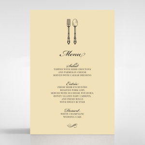 Damask Love wedding reception menu card stationery item