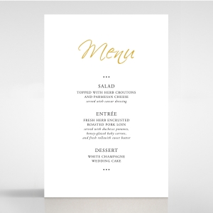 Diamond Drapery table menu card stationery