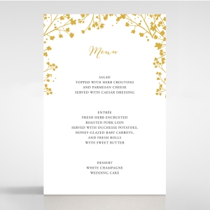 Embracing Bloom menu card