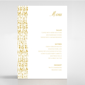 Enchanting Halo wedding menu card design